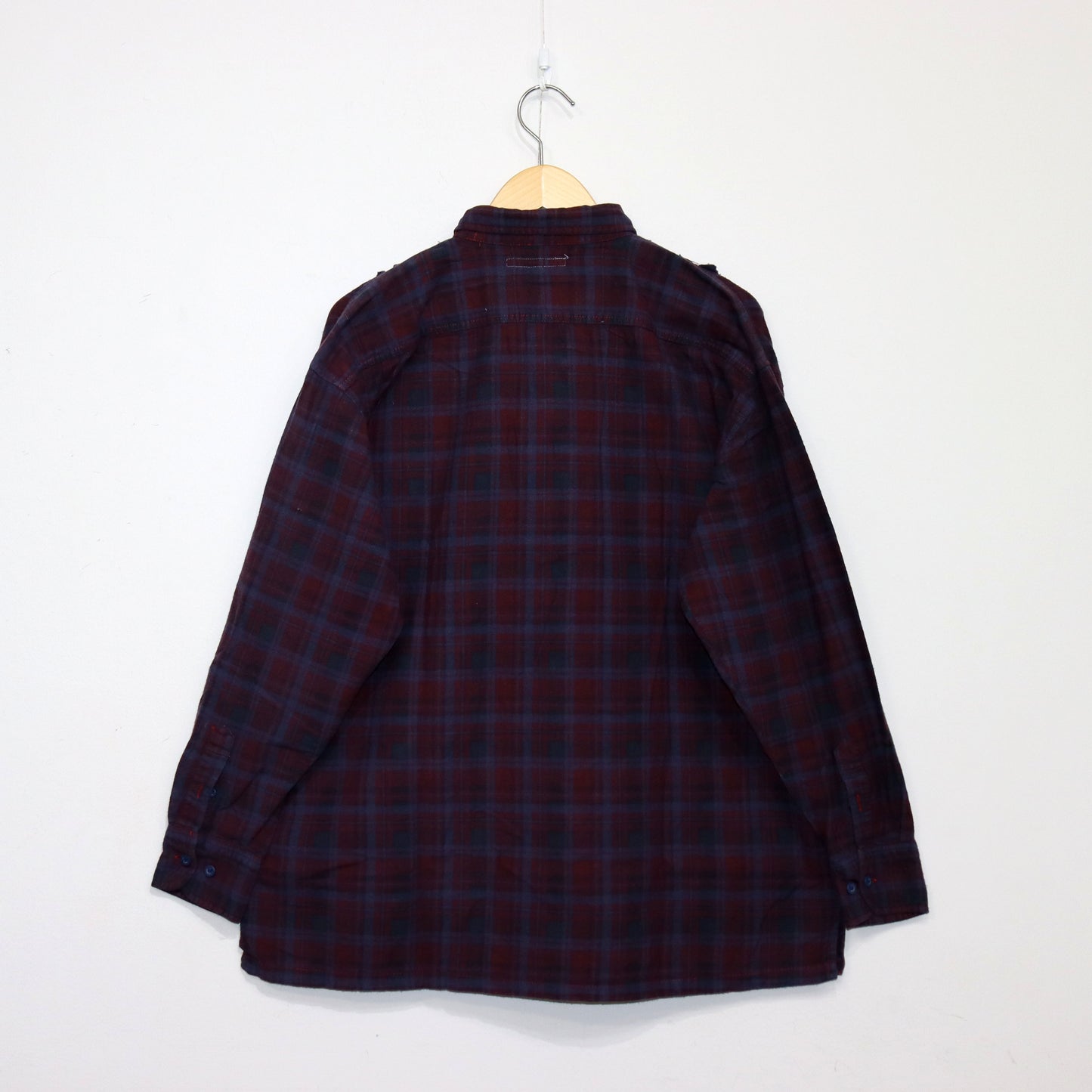 Rebuild by Needles : Flannel Shiirt - Ribbon SH / Over Dye 【Purple】#16