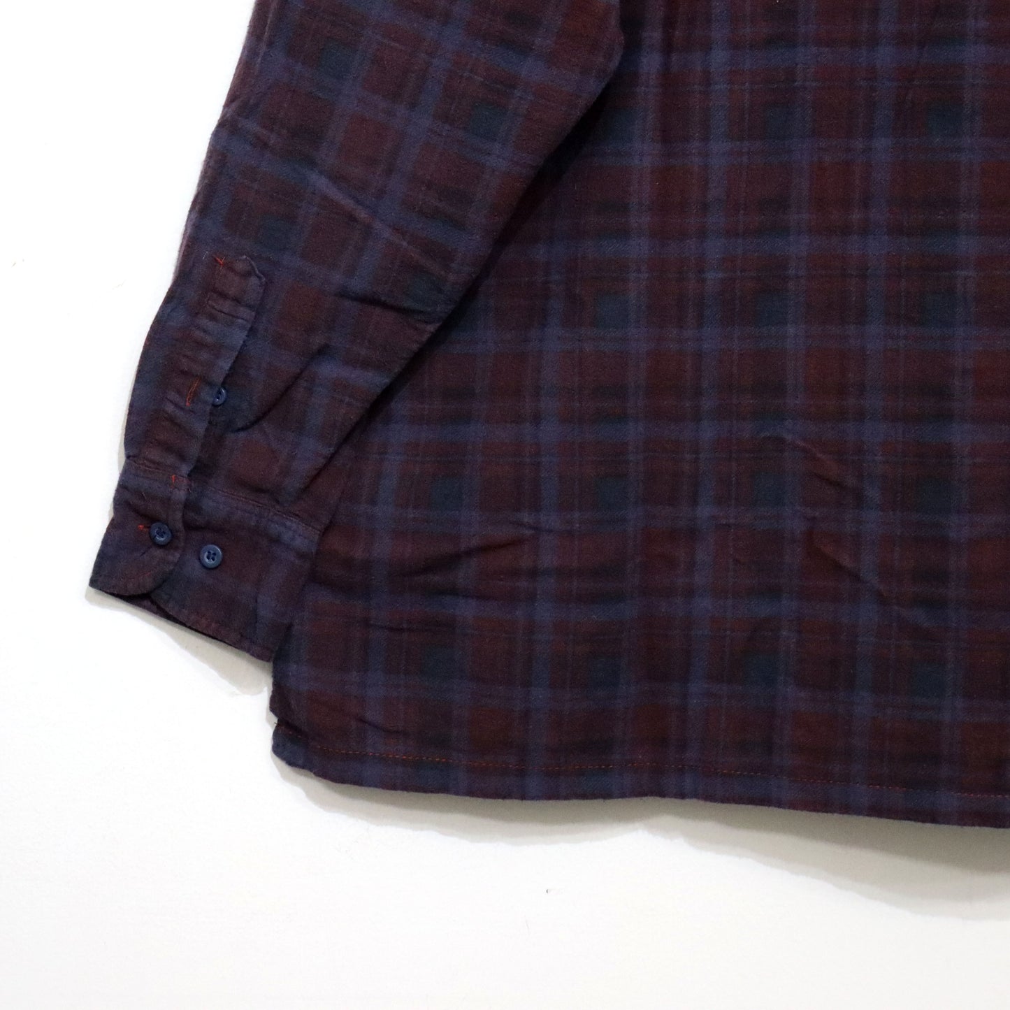 Rebuild by Needles : Flannel Shiirt - Ribbon SH / Over Dye 【Purple】#16