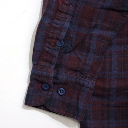 Rebuild by Needles : Flannel Shiirt - Ribbon SH / Over Dye 【Purple】#16