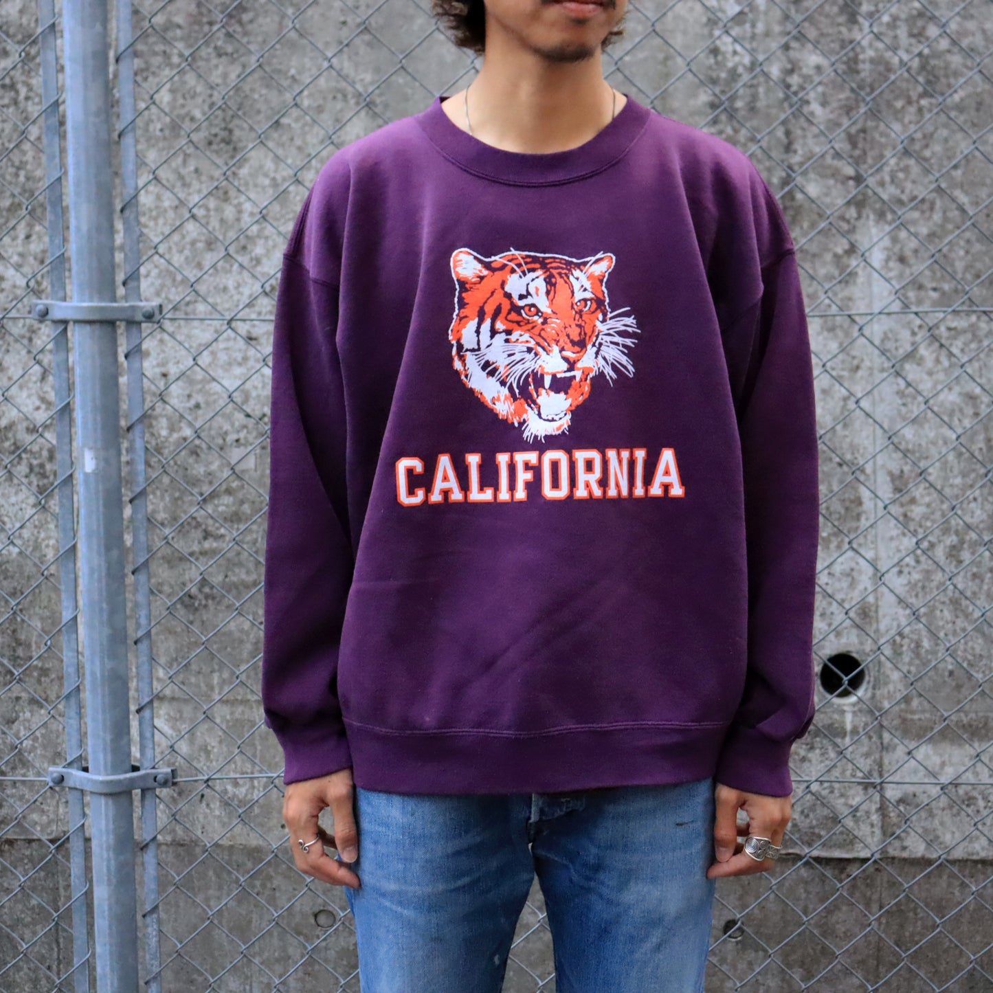 COPY CAT : "CALIFORNIA TIGER" SWEAT - Burgandy