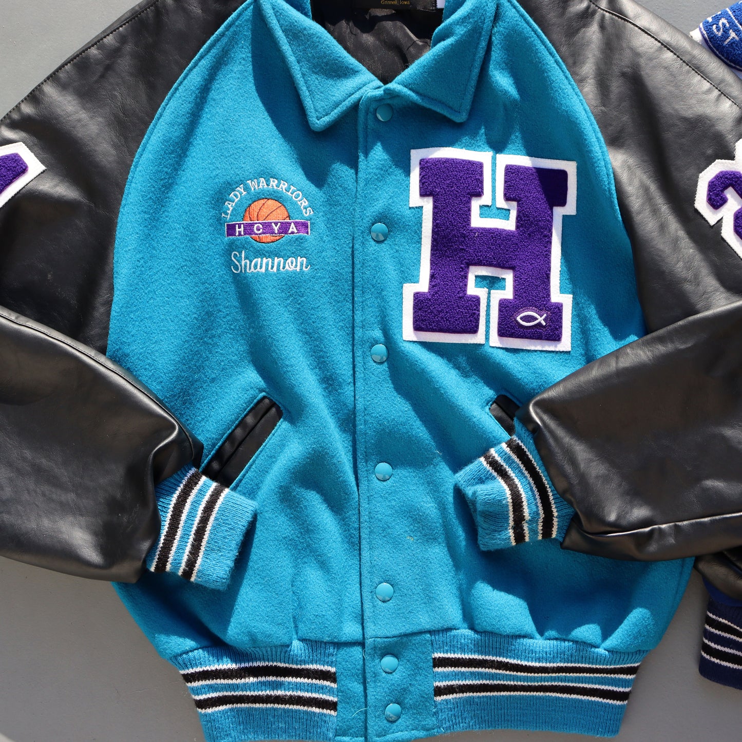 used : (ROCK CREEK ATHLETICS)  "H" Patch Award Jacket