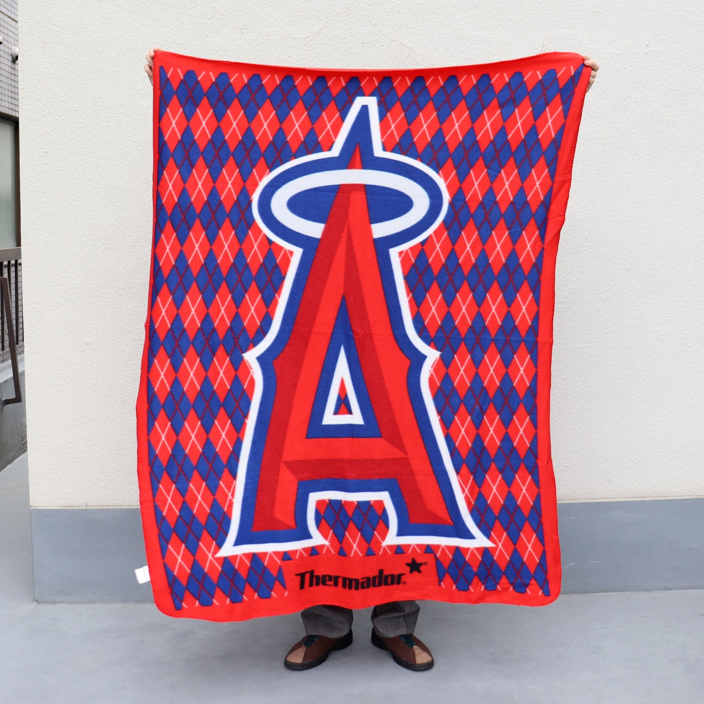 used : LA Angels Argyle Blanket