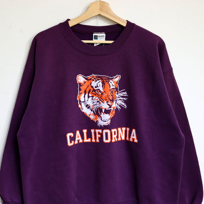 COPY CAT : "CALIFORNIA TIGER" SWEAT - Burgandy