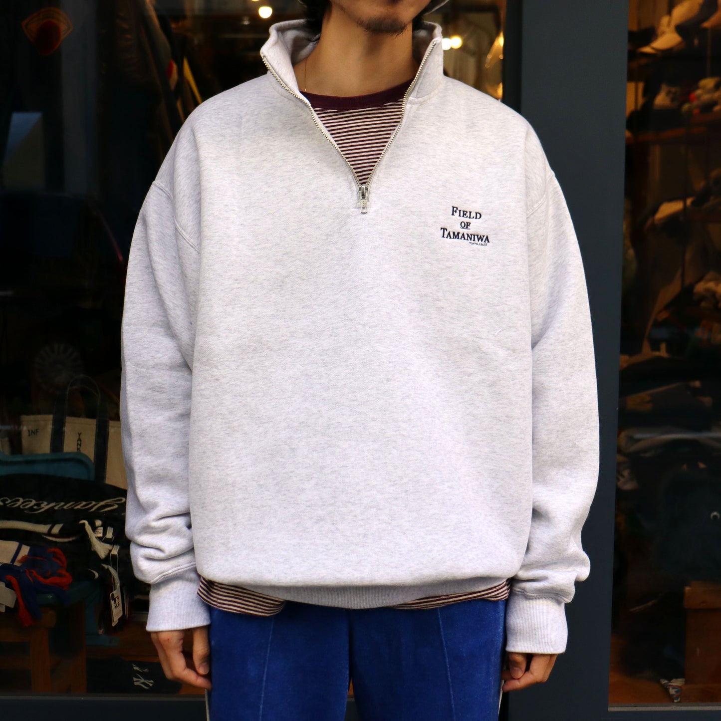 TAMANIWA : TMNW-195 FOT HALF ZIP SWEAT