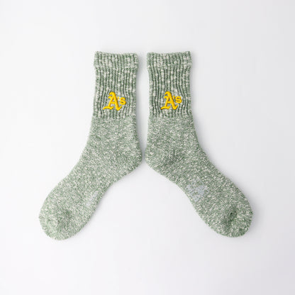 MLB×ROSTER SOX ：MLB-128 B3D MLB SOCKS - OAK