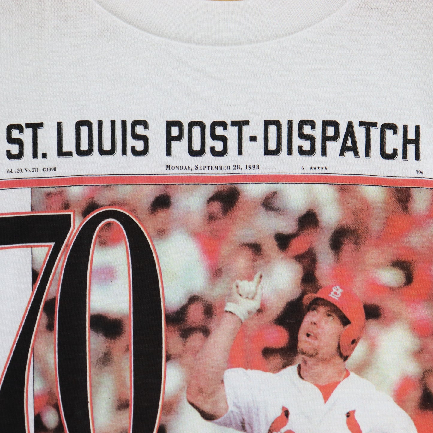 Dead Stock : (Front Pages) MLB Newsparper Tee - Mark McGwire #1