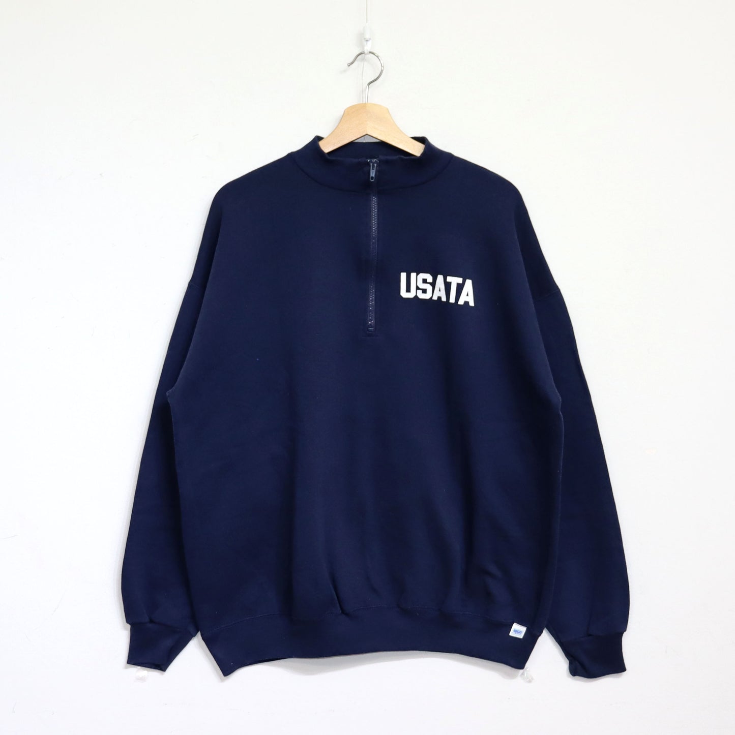 COPYCAT : USATA 1/2 ZIP SWEAT SHIRT - NAVY