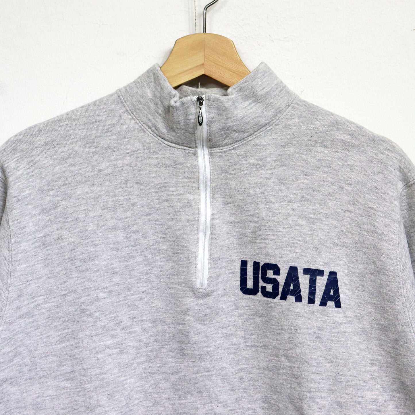 COPYCAT : USATA 1/2 ZIP SWEAT SHIRT - ASH