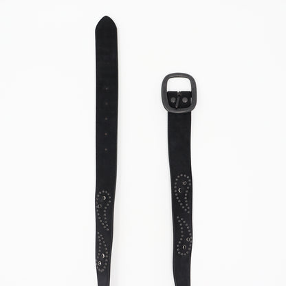 Needles: Paisley Studs Belt - Suede Leather.