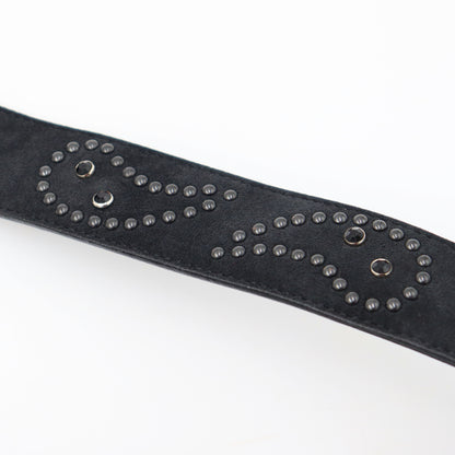 Needles: Paisley Studs Belt - Suede Leather.