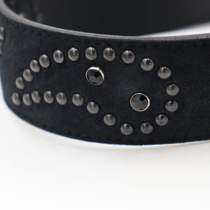 Needles: Paisley Studs Belt - Suede Leather.