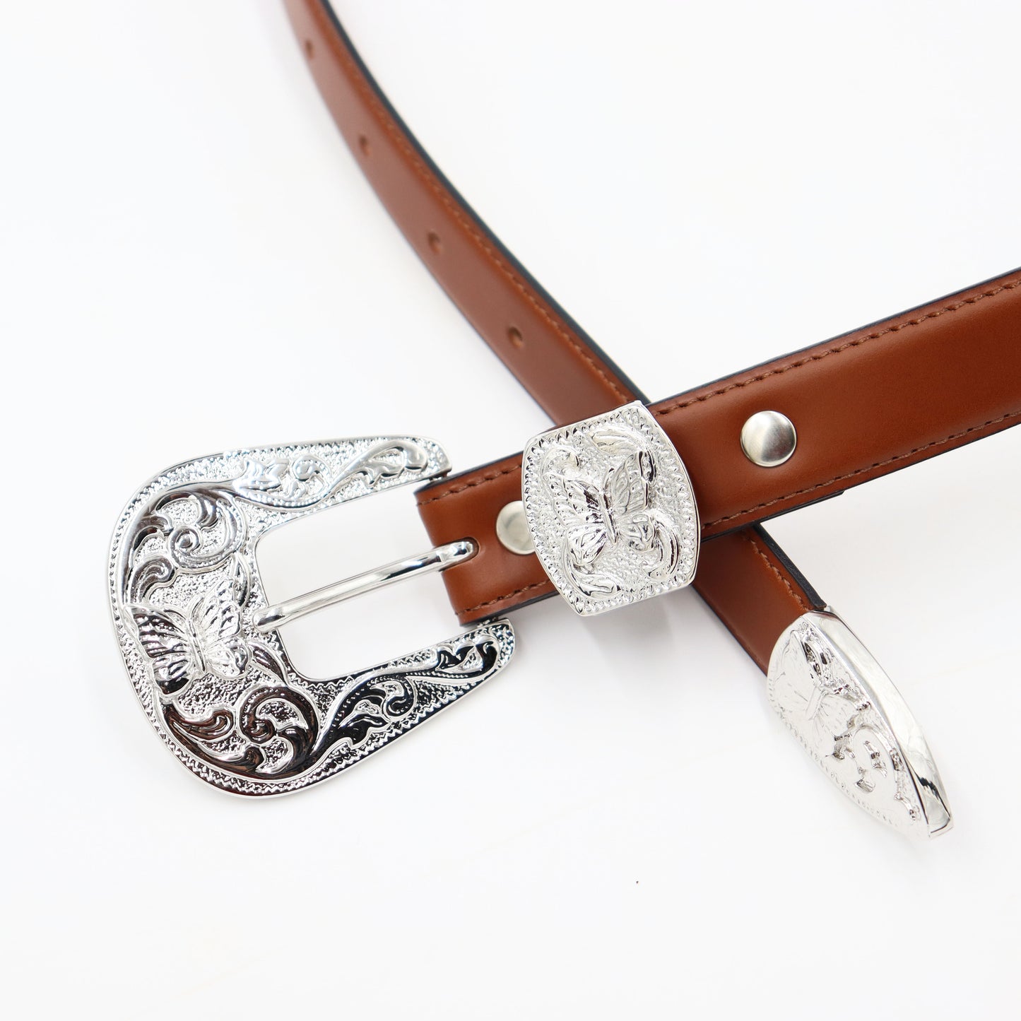 Needles : Papillon Western Tip Belt - Steer Leather.