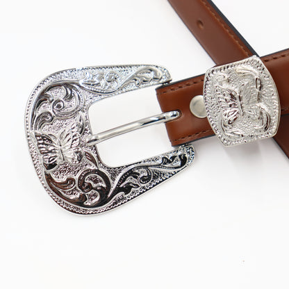 Needles : Papillon Western Tip Belt - Steer Leather.