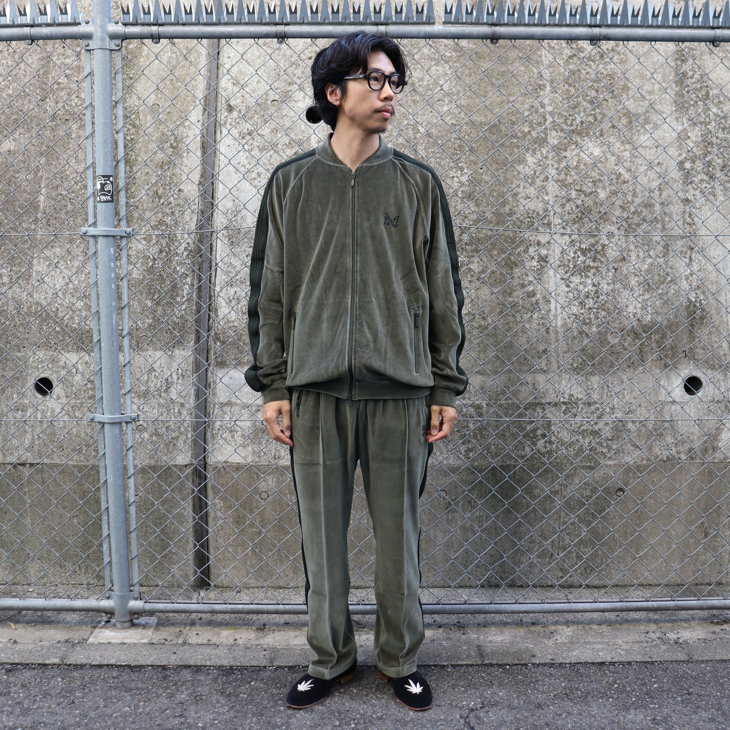 Needles：Narrow Track Pant - C/PE Velour