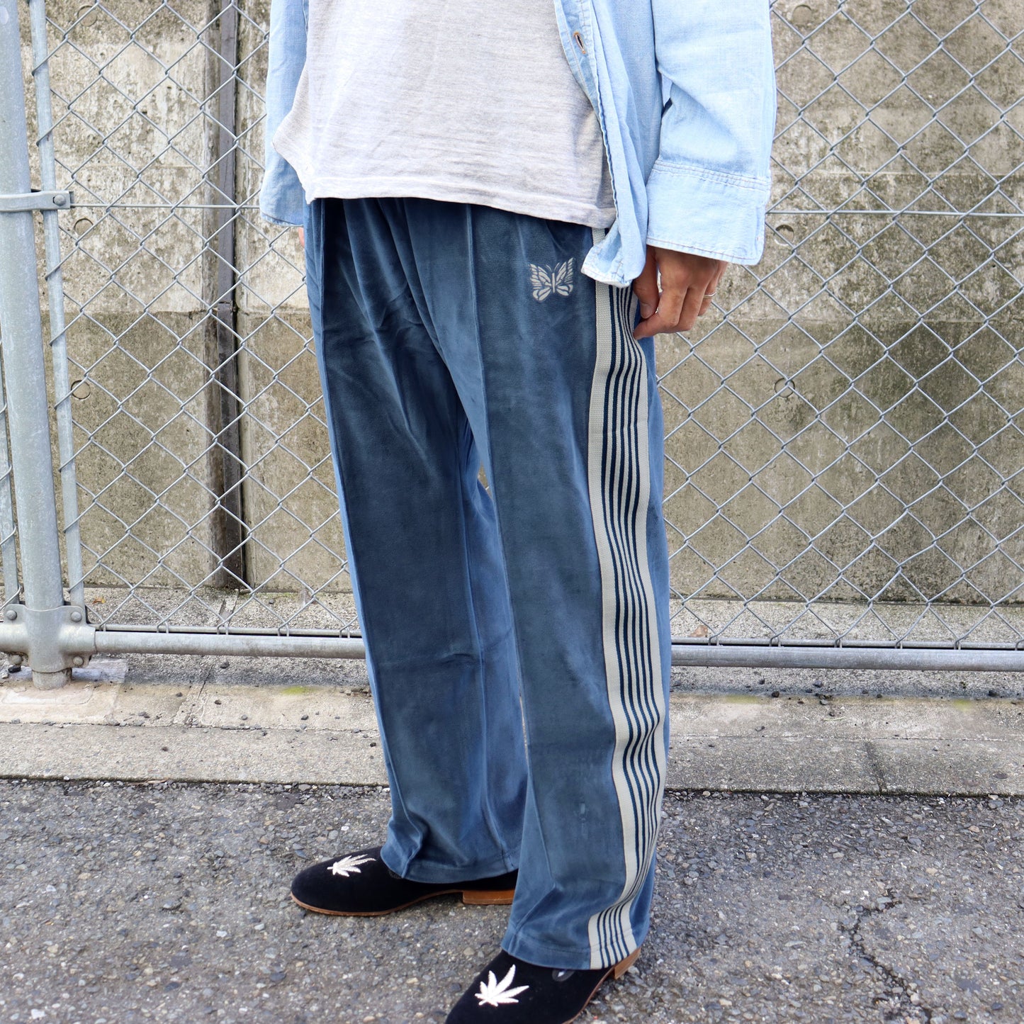 Needles：Narrow Track Pant - C/PE Velour