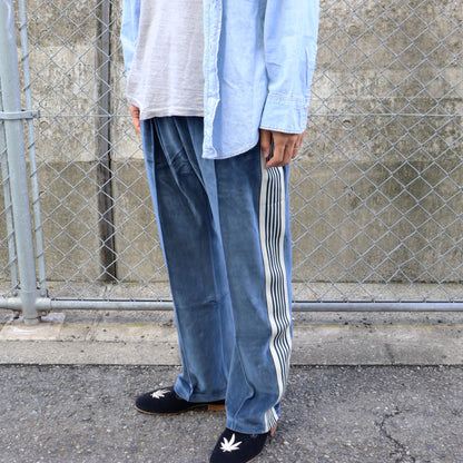 Needles：Narrow Track Pant - C/PE Velour【Blue×Blue】