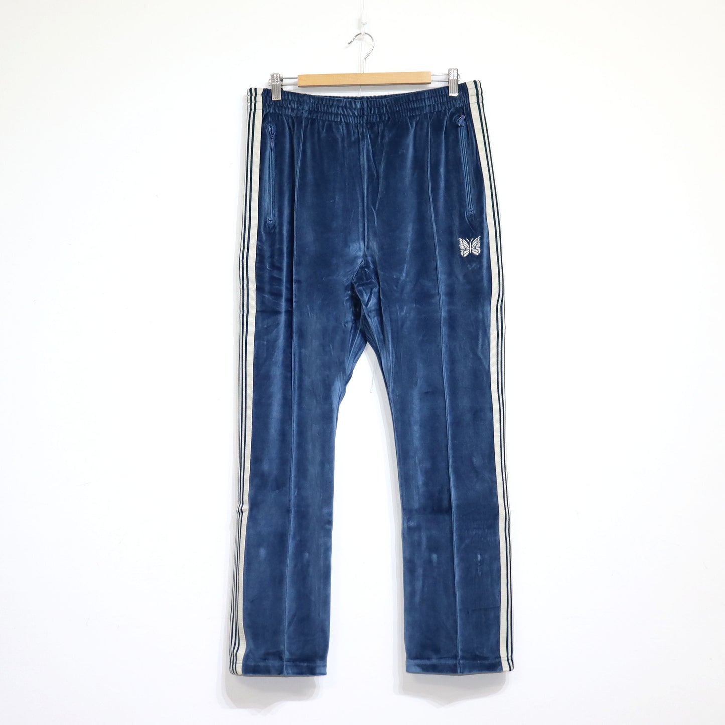 Needles：Narrow Track Pant - C/PE Velour【Blue×Blue】