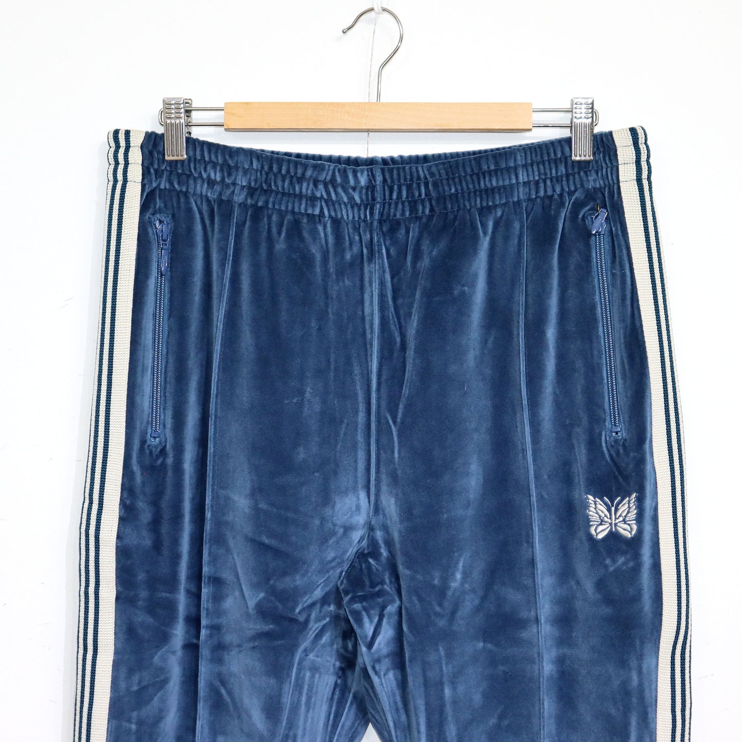 Needles：Narrow Track Pant - C/PE Velour【Blue×Blue】