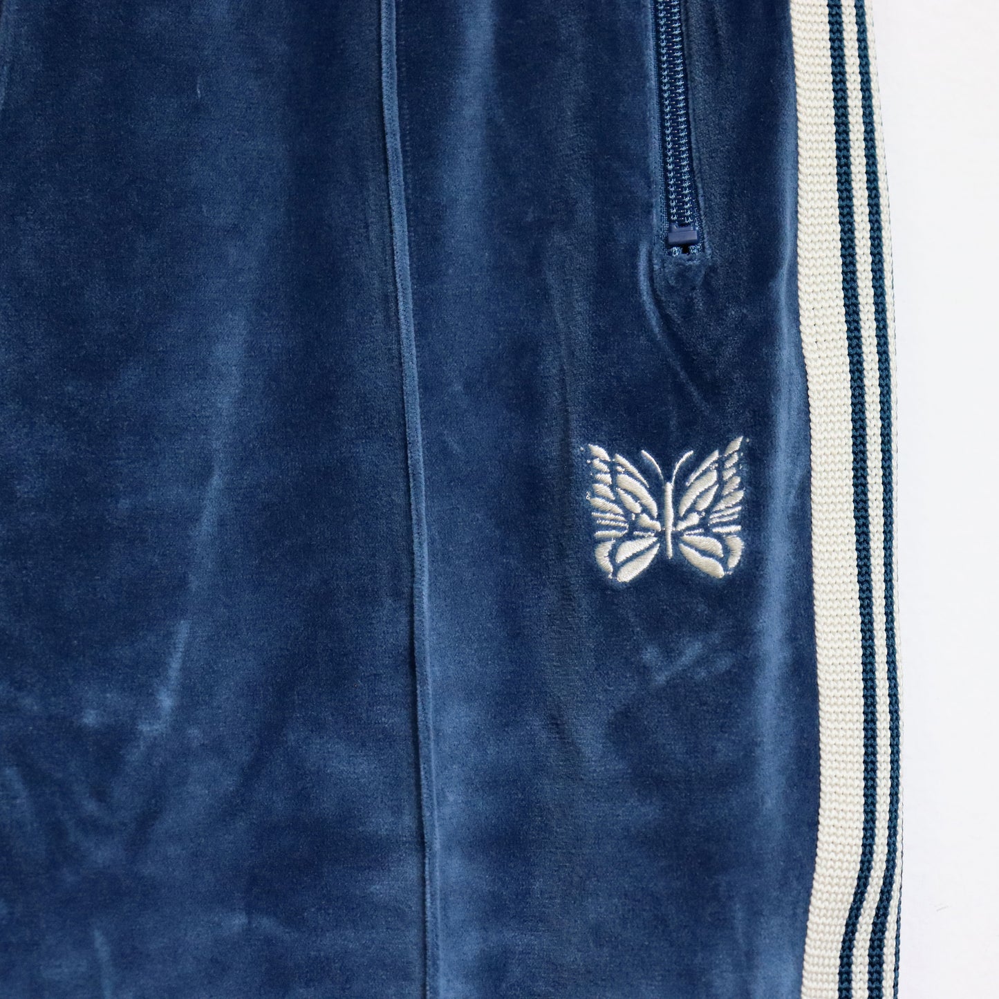 Needles：Narrow Track Pant - C/PE Velour【Blue×Blue】