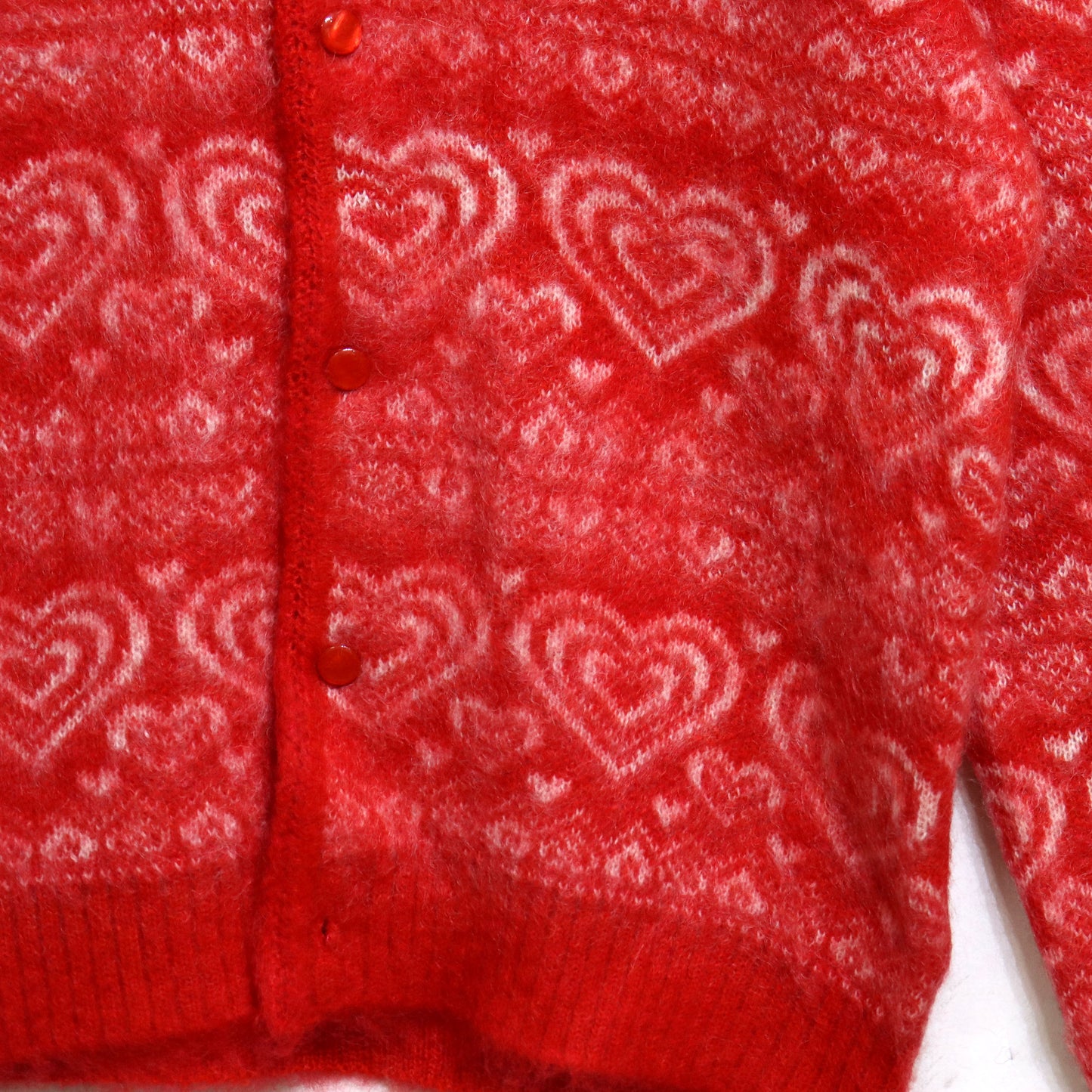 Needles：MOHAIR CARDIGAN -【Heart - Red】