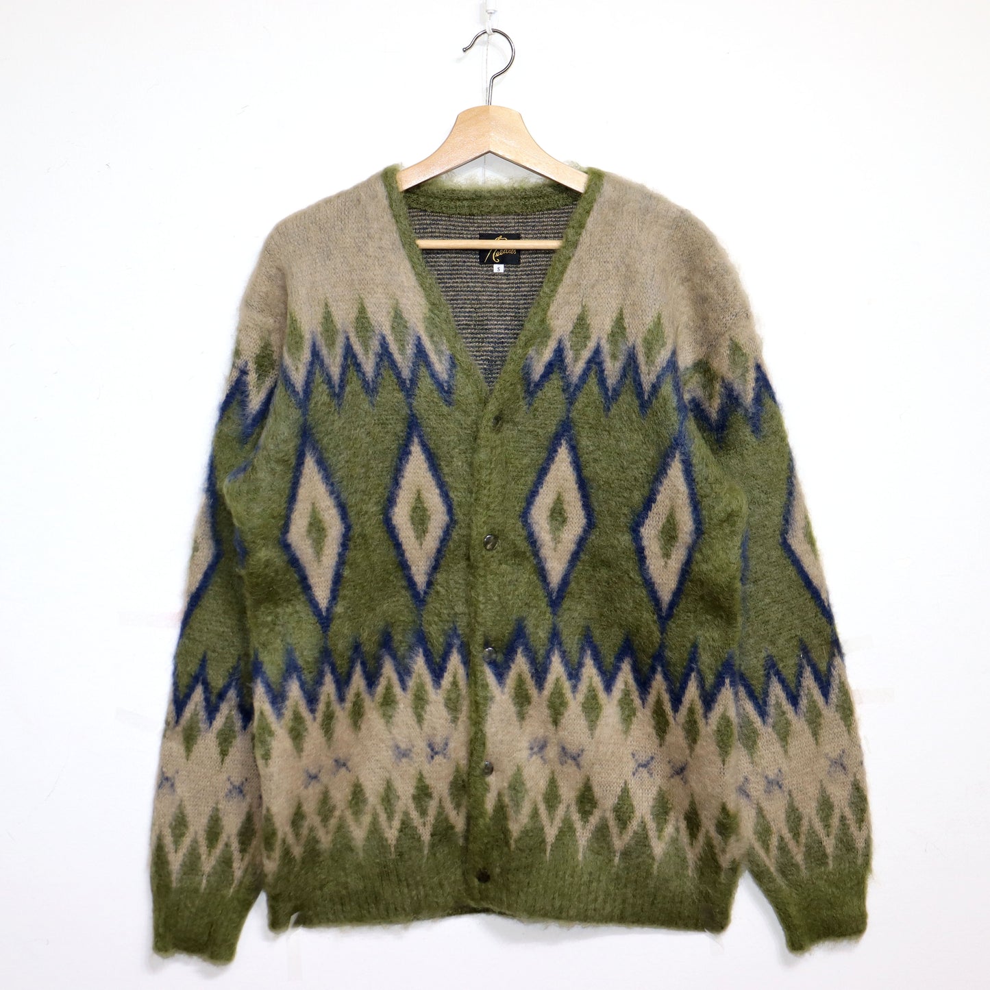 Needles: MOHAIR CARDIGAN - [Diamond - Green]