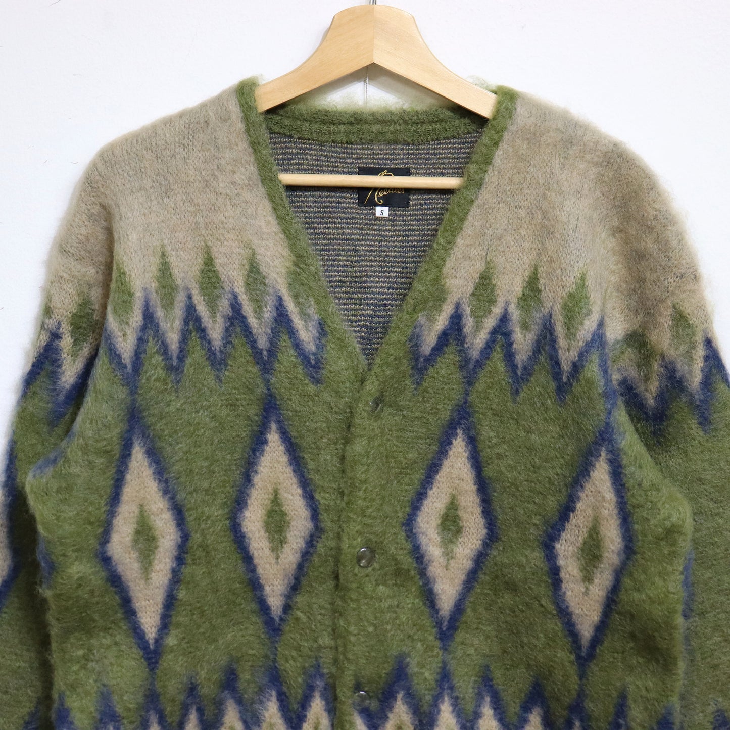 Needles: MOHAIR CARDIGAN - [Diamond - Green]