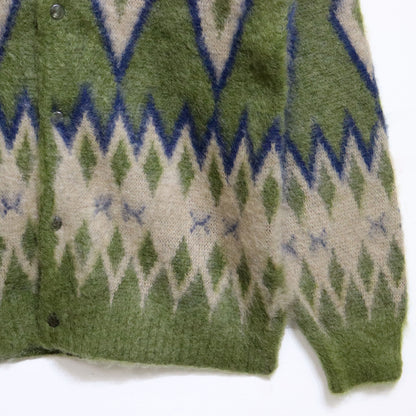 Needles: MOHAIR CARDIGAN - [Diamond - Green]