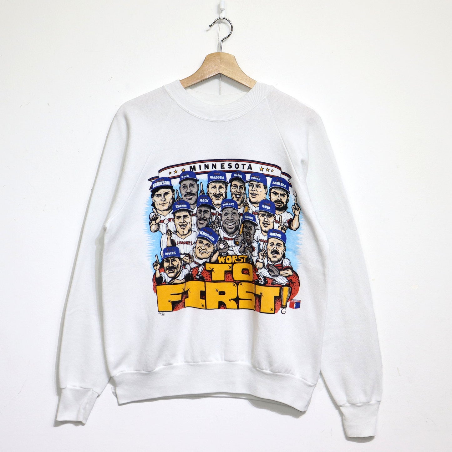 used : (Oneita) Twins "Worst to first!" Sweat