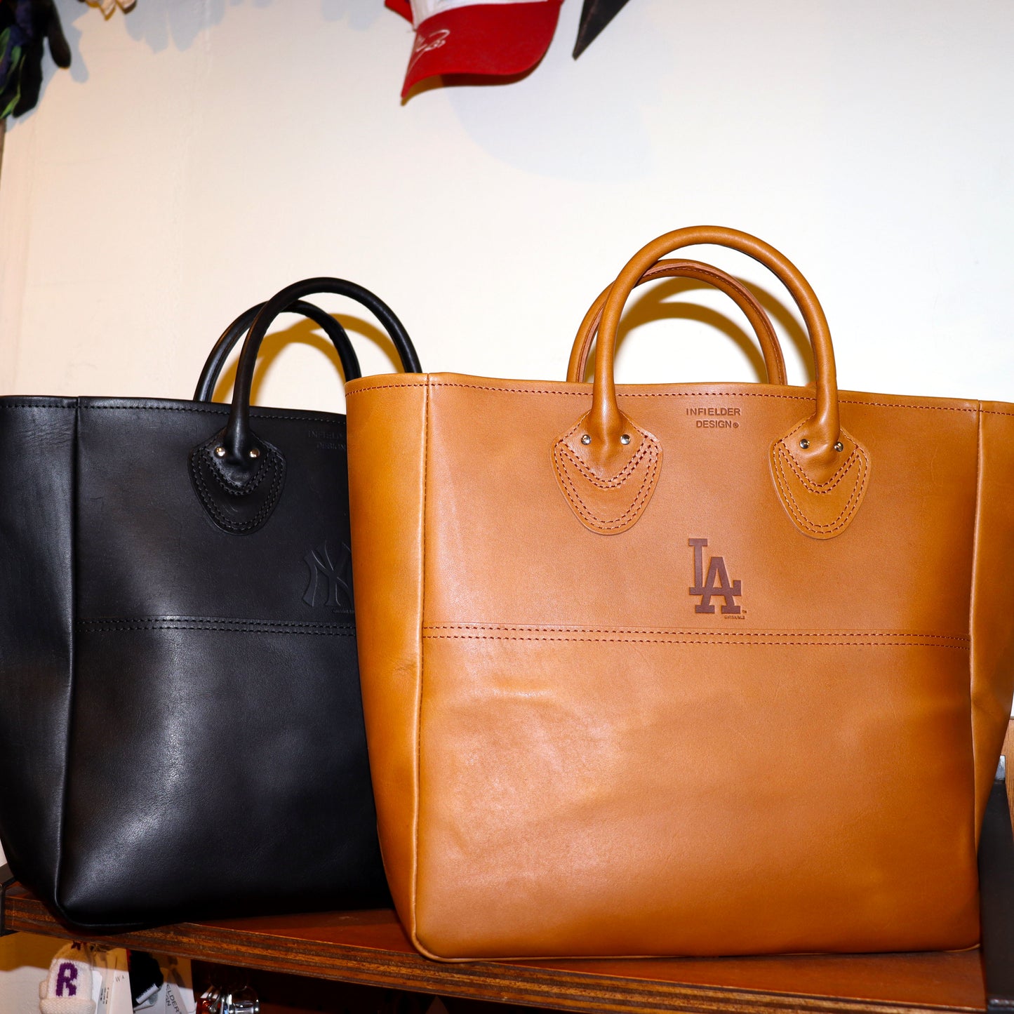 INFIELDER DESIGN×MLB：MLB-216 MLB LEATHER TOTE