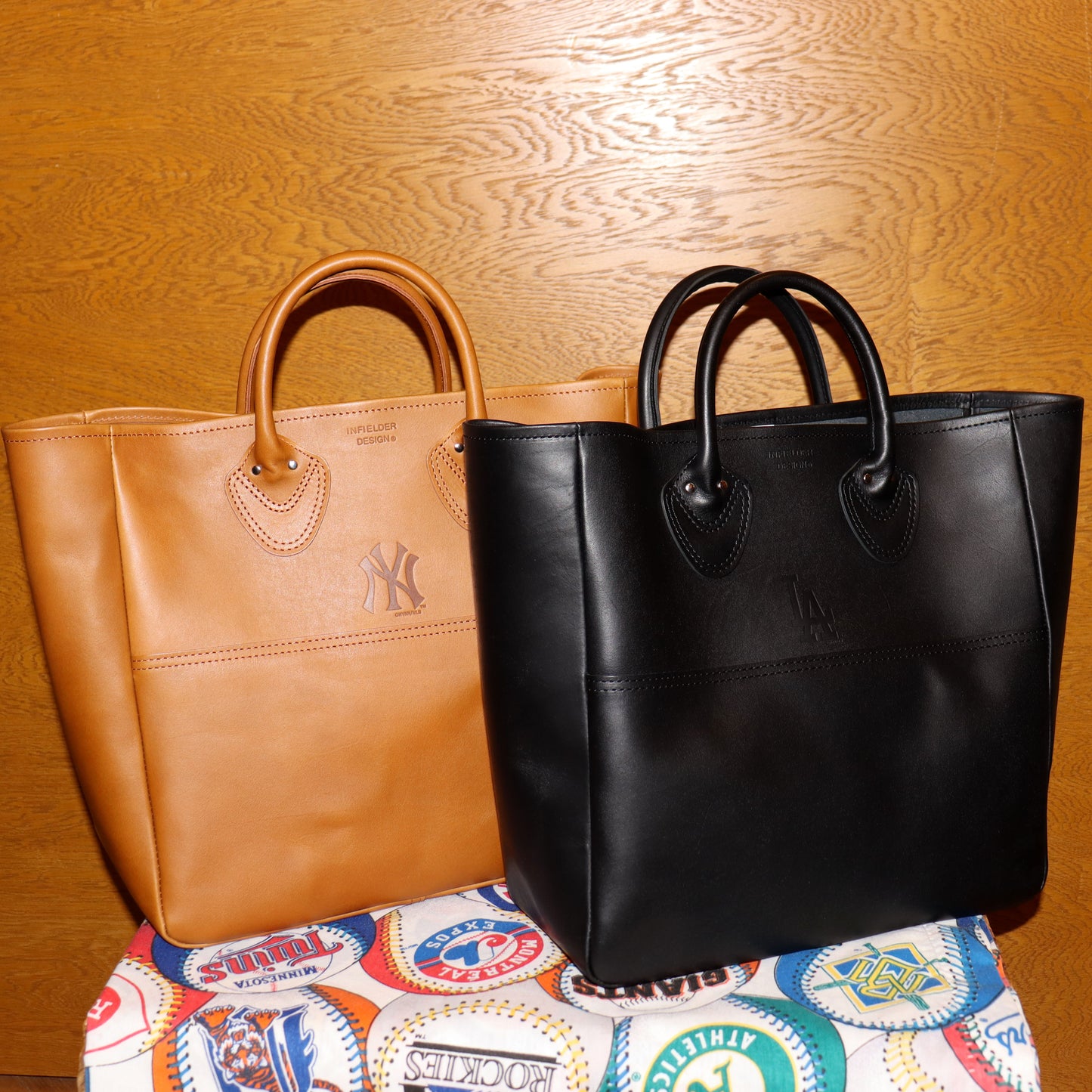 INFIELDER DESIGN×MLB：MLB-216 MLB LEATHER TOTE