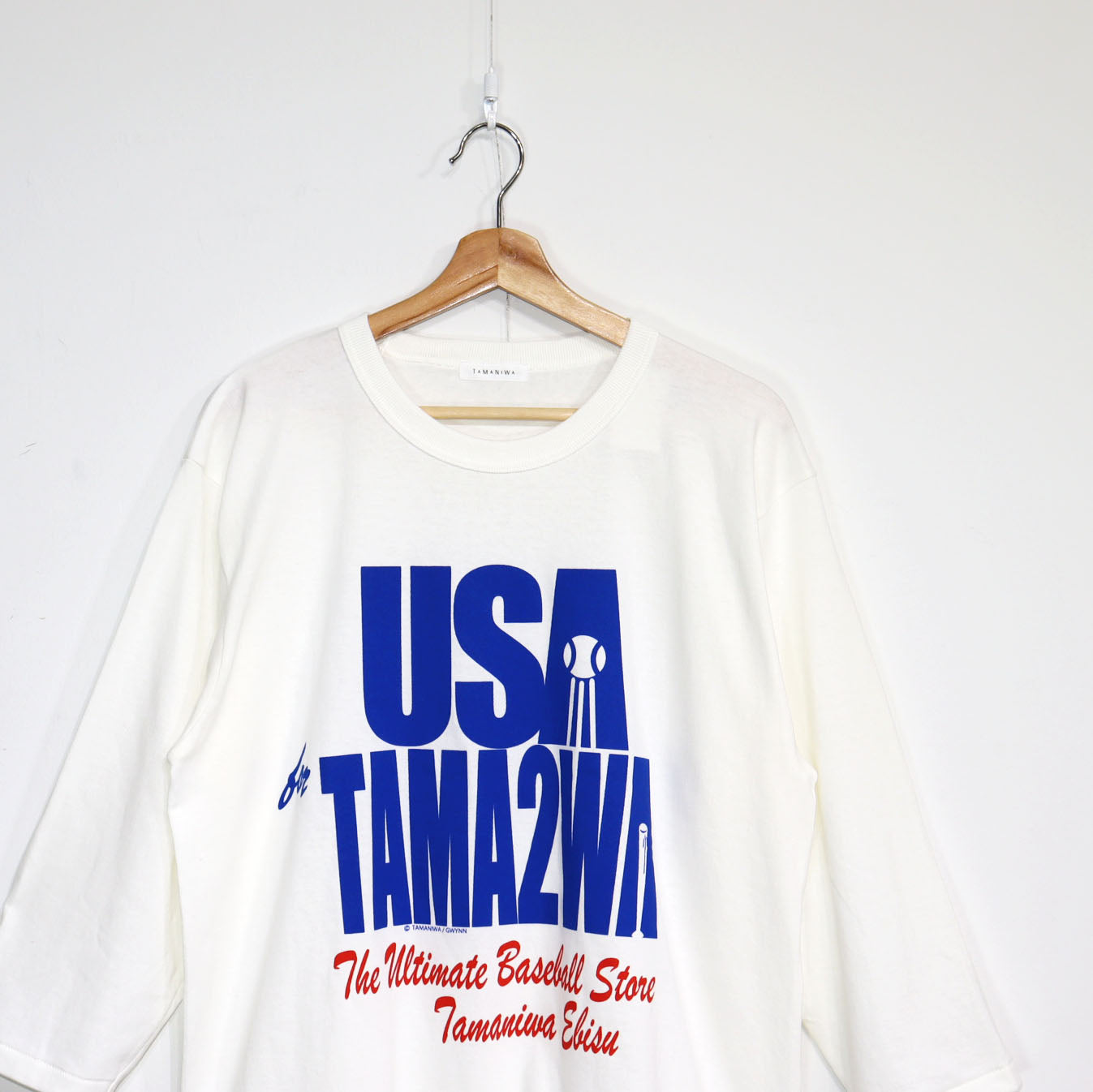 TAMANIWA：TMNW-112 USA TAMA2WA BB TEE - WHITE