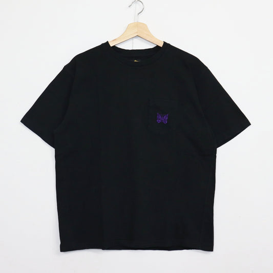 Needles : S/S Papillon Emb. Pocket Tee - Cotton Jersey