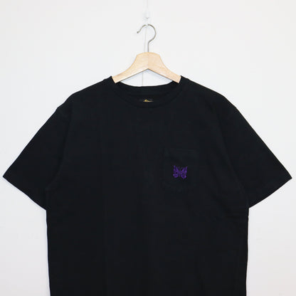 Needles : S/S Papillon Emb. Pocket Tee - Cotton Jersey