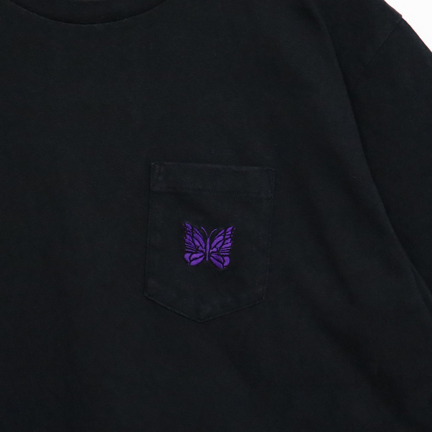 Needles : S/S Papillon Emb. Pocket Tee - Cotton Jersey