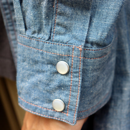 Needles：Western Shirt - Cotton Chambray / India Emb.