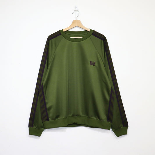 Needles：Track Crew Neck Shirt - Poly Smooth [Olive]