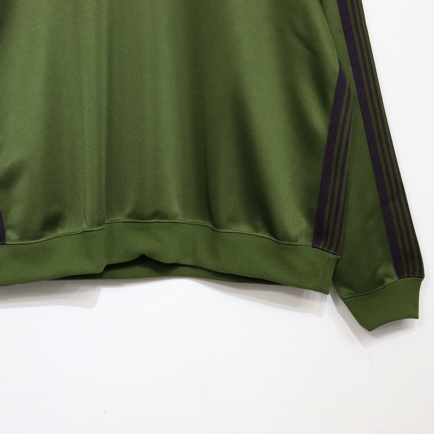 Needles：Track Crew Neck Shirt - Poly Smooth [Olive]