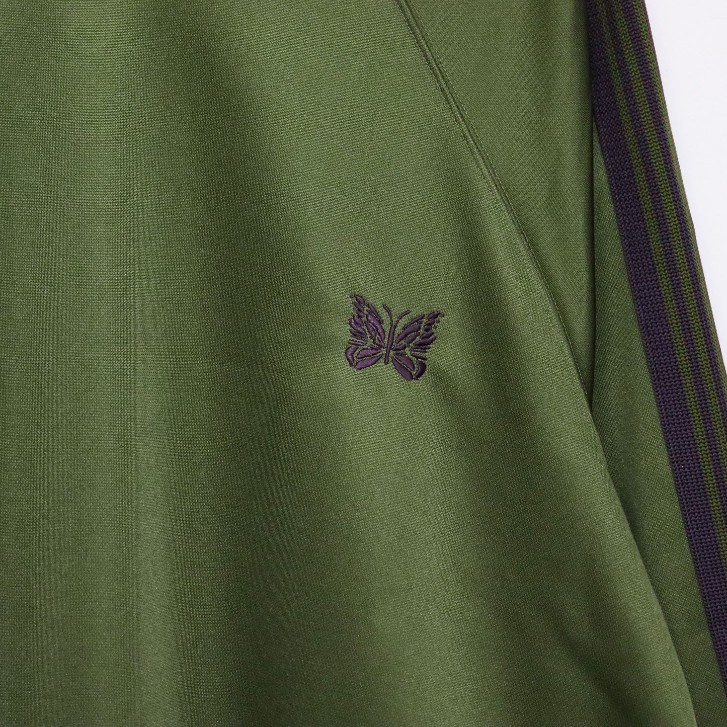 Needles：Track Crew Neck Shirt - Poly Smooth [Olive]