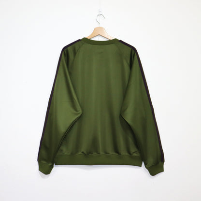 Needles：Track Crew Neck Shirt - Poly Smooth [Olive]