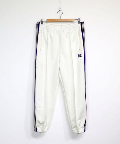 Needles：Zipped Track Pant - Poly Smooth 【White】