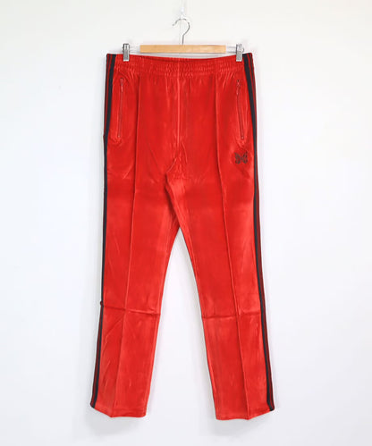 Needles：NARROW TRACK PANT - C/PE VELOUR 【RED】