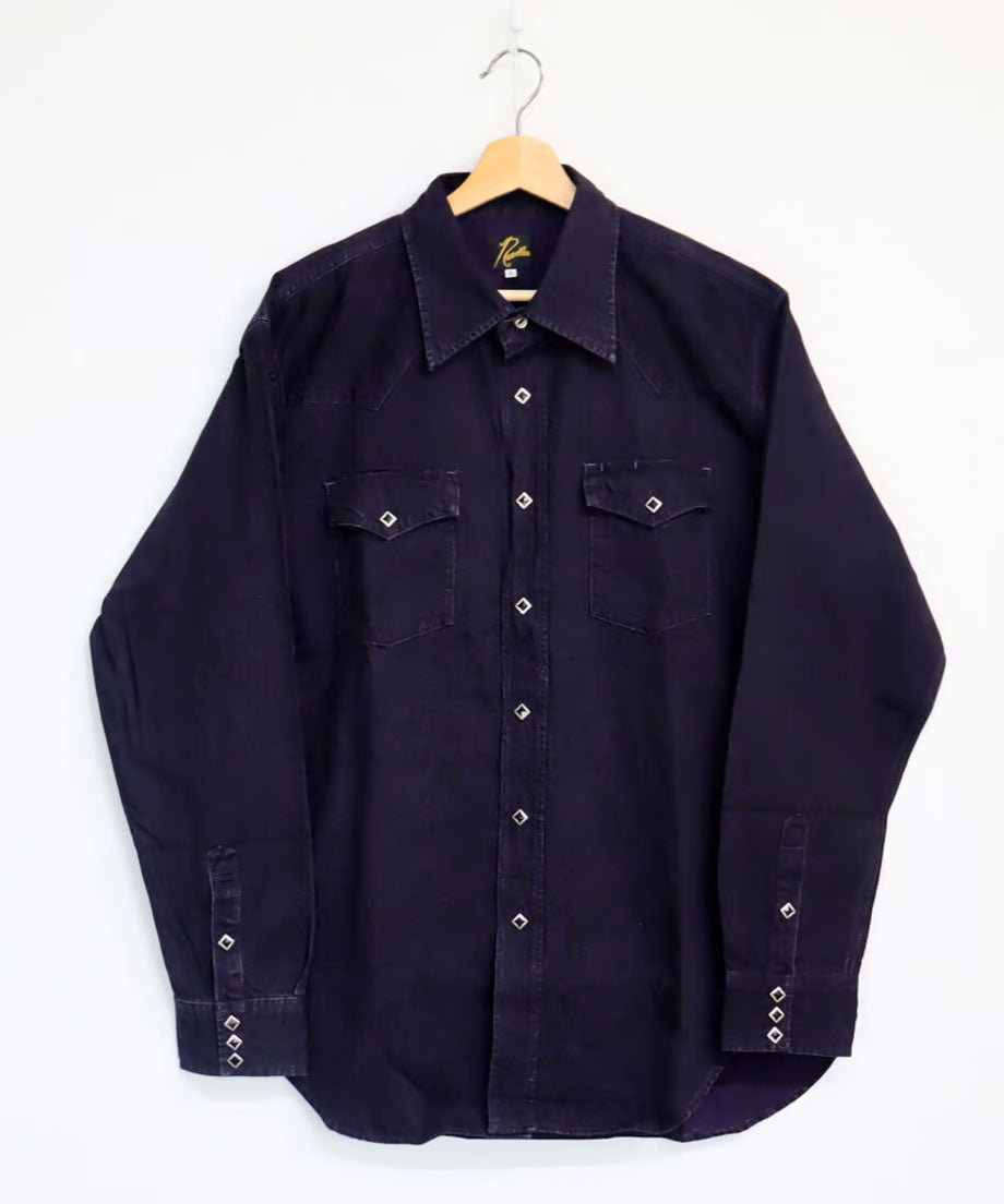 Needles：Western Shirt - 8oz Denim / Paisley Jq.