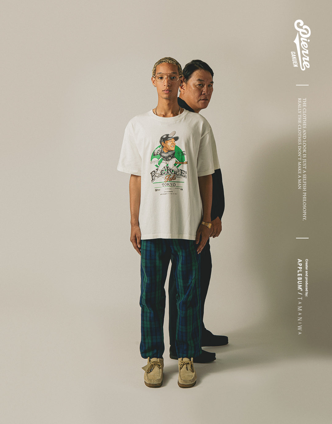 ピエール学園×APPLEBUM×TAMANIWA : "ピエール瀧" Memorial T-shirt